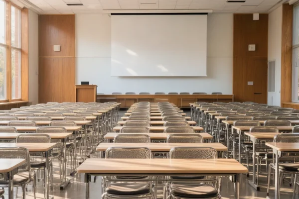 大学课桌椅选购指南：铝合金阶梯教室课桌椅与多媒体教室排椅的专业选择